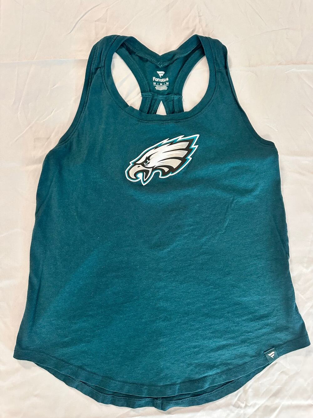 Philadelphia Eagles Fanatics Women M Racerback Tank Top NFL Midnight Green